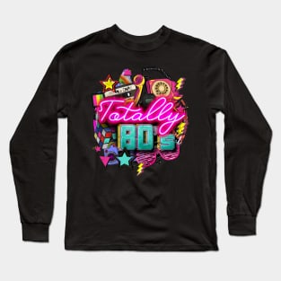 Retro 80's Party Girl Funny Cute Vintage Party Costume Women Long Sleeve T-Shirt